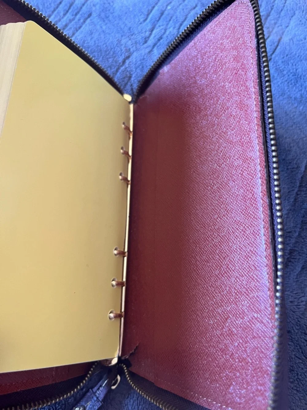 Vintage LV Brown  Zip-Around Daytimer - Picture 7 of 12